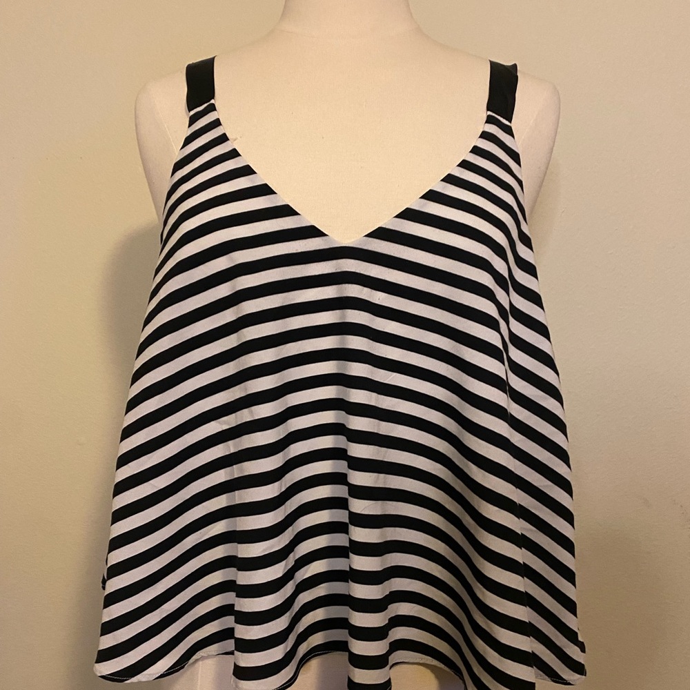Zara Striped Flowy Tank in L